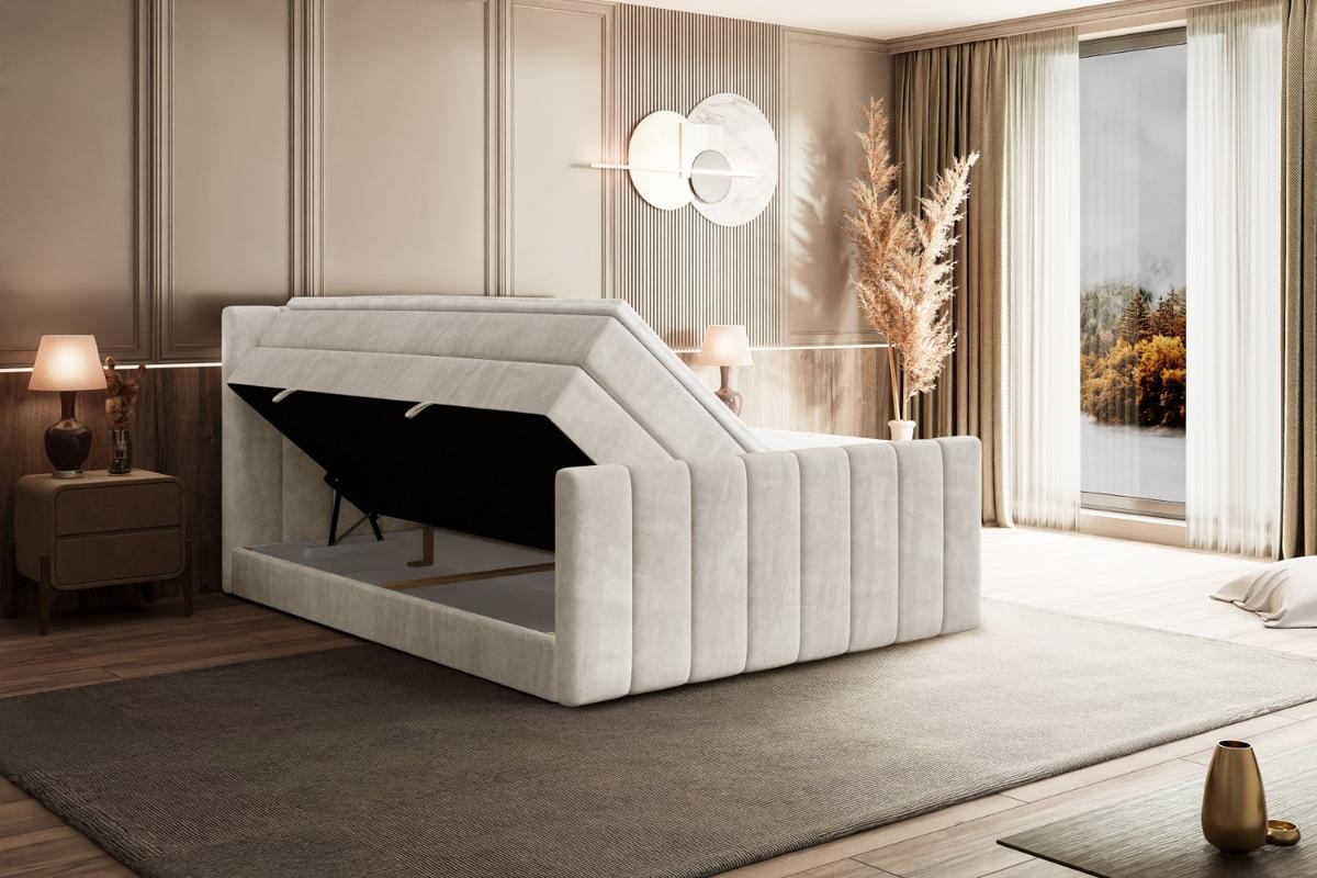 BOXSPRINGBETT OTTA-Z KING - 140x200 - H3/H4 - Creme - Creme, Holzwerkstoff (140/200cm) - ALTDECOR