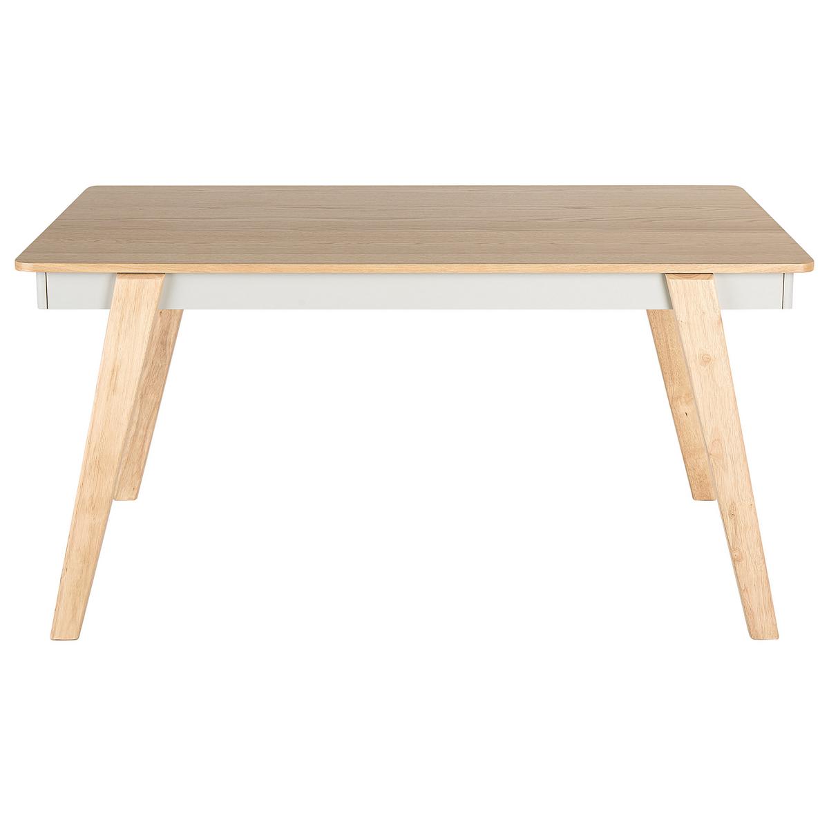 ESSTISCH 150/90/75 cm Hellbraun, Grau Rechteckig Phola - Hellbraun, Holzwerkstoff (90/150/75cm) - Beliani