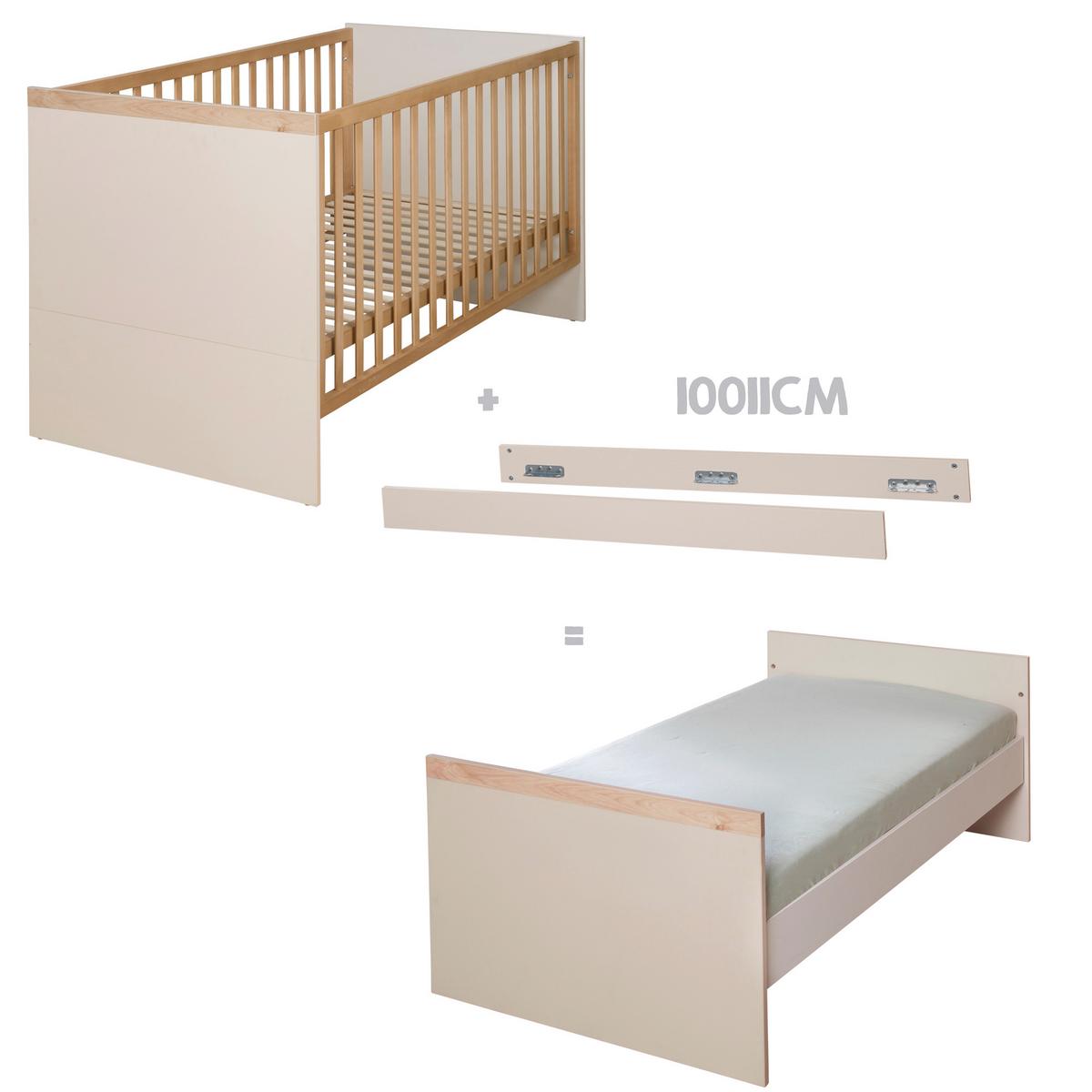 BABYZIMMER SET Jil 2-teilig - Kastanienfarben/Kaschmir, Holz/Holzwerkstoff (117/103/78cm) - Roba