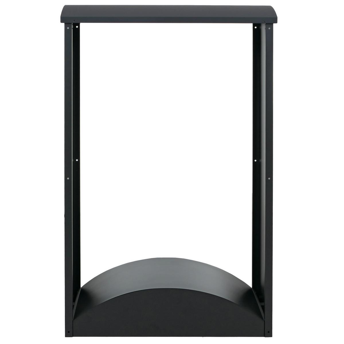 BRENNHOLZLAGER Anthrazit - Anthrazit, Metall (98/160/50cm) - MCW
