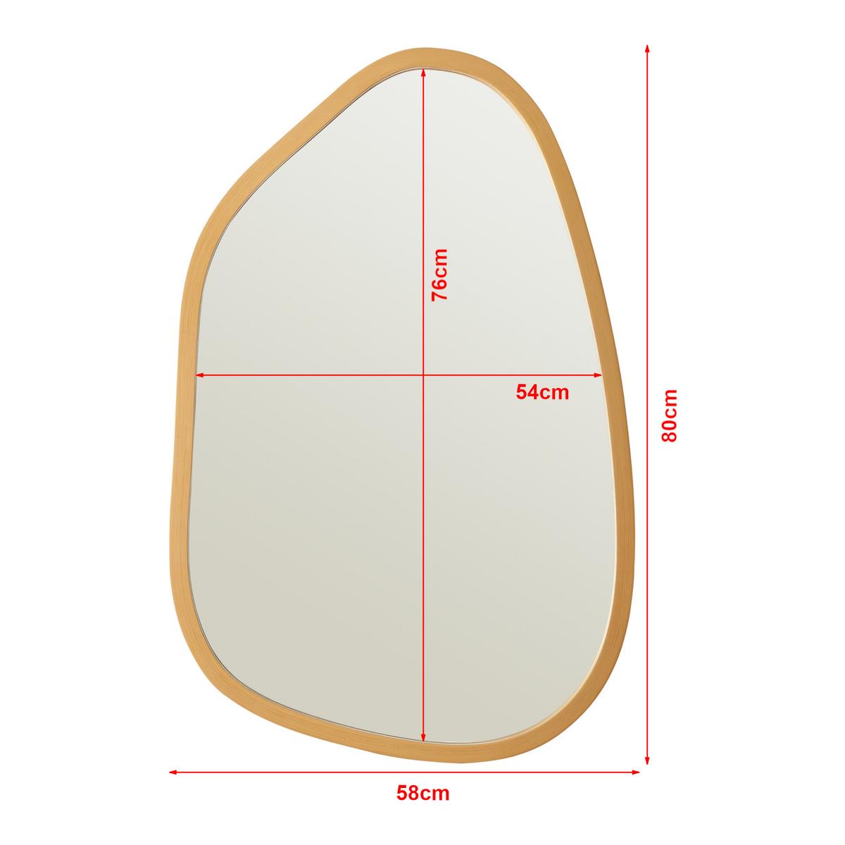 WANDSPIEGEL Filiano - Goldfarben, Glas/Holzwerkstoff (58/80/1.8cm) - [en.casa]
