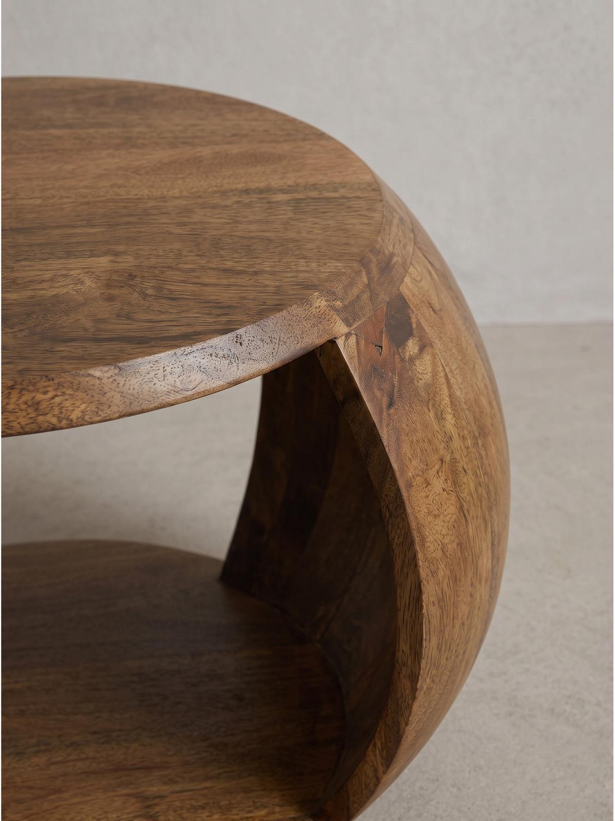 COUCHTISCH ANTEQUERA, Mango Massivholz, mit Stauraum, 60 x 46 x 36 cm - Dunkelbraun/Braun, Mangoholz/Holz (46/60/36cm) - KADIMA DESIGN