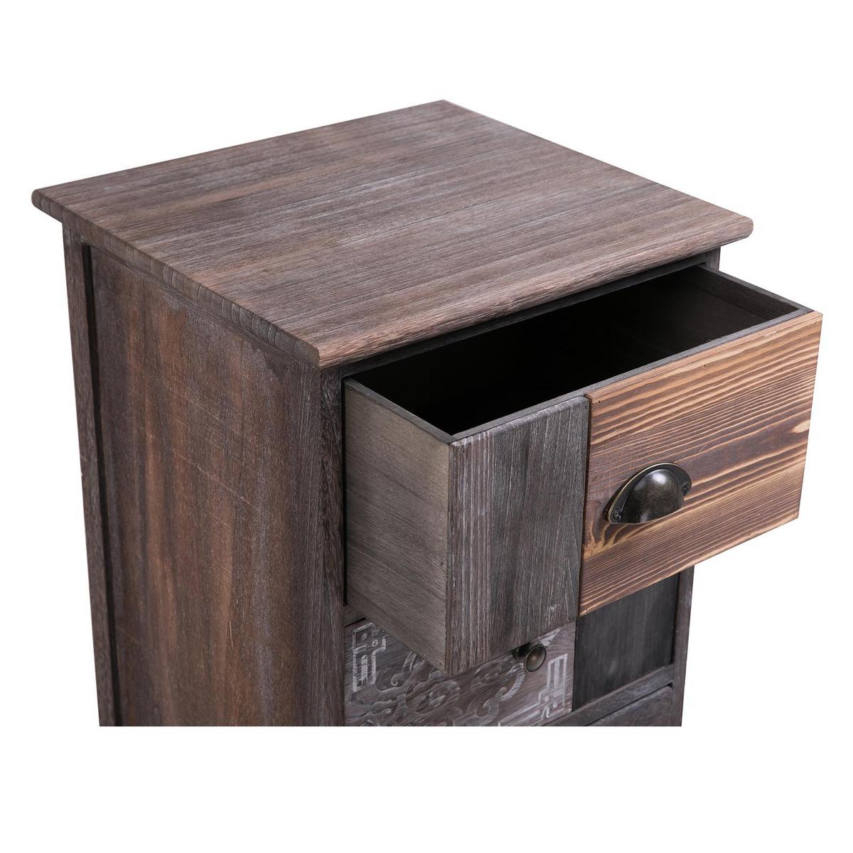 KOMMODE MARA graubraun - Graubraun, Holz (40/84/37cm) - CARO-Möbel