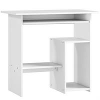 COMPUTERTISCH Spanplatte Weiß - Weiß, Holzwerkstoff (80/45/75cm) - HOMCOM