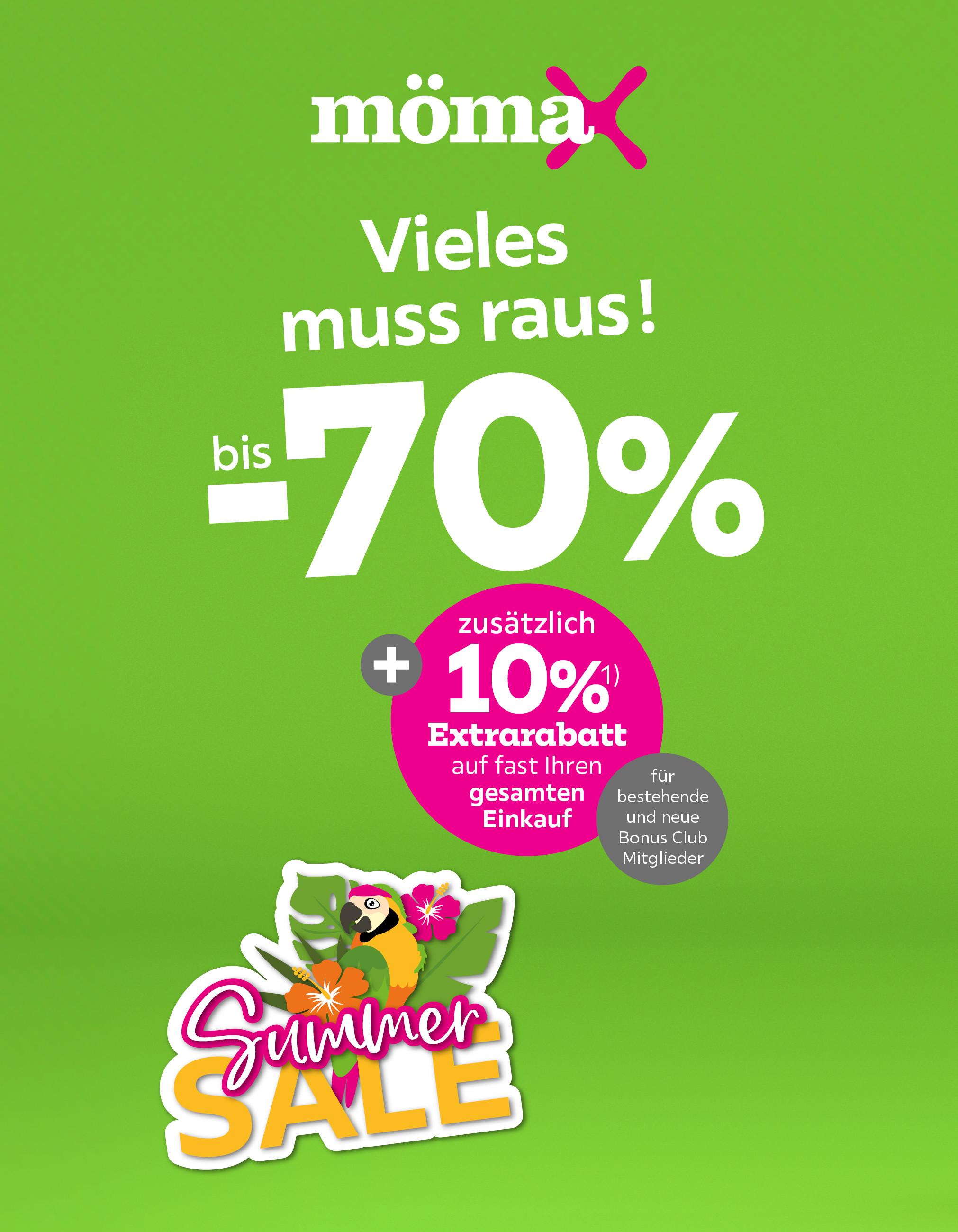 SALE bis zu -70% + 10% Extrarabatt geschenkt für Bonus Club Mitglieder