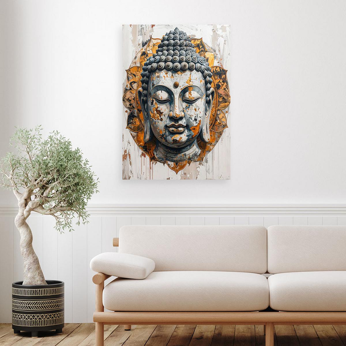 LEINWANDBILD Zen und Orientalisch 30x45cm - Goldfarben, Textil (30/45cm) - Feeby