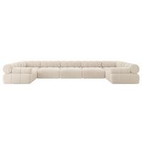 WOHNLANDSCHAFT modulares Sofa Birno-U3 - 475x190x70 cm Beige Cord - Beige, Holzwerkstoff/Textil (475/70/190cm) - ALTDECOR