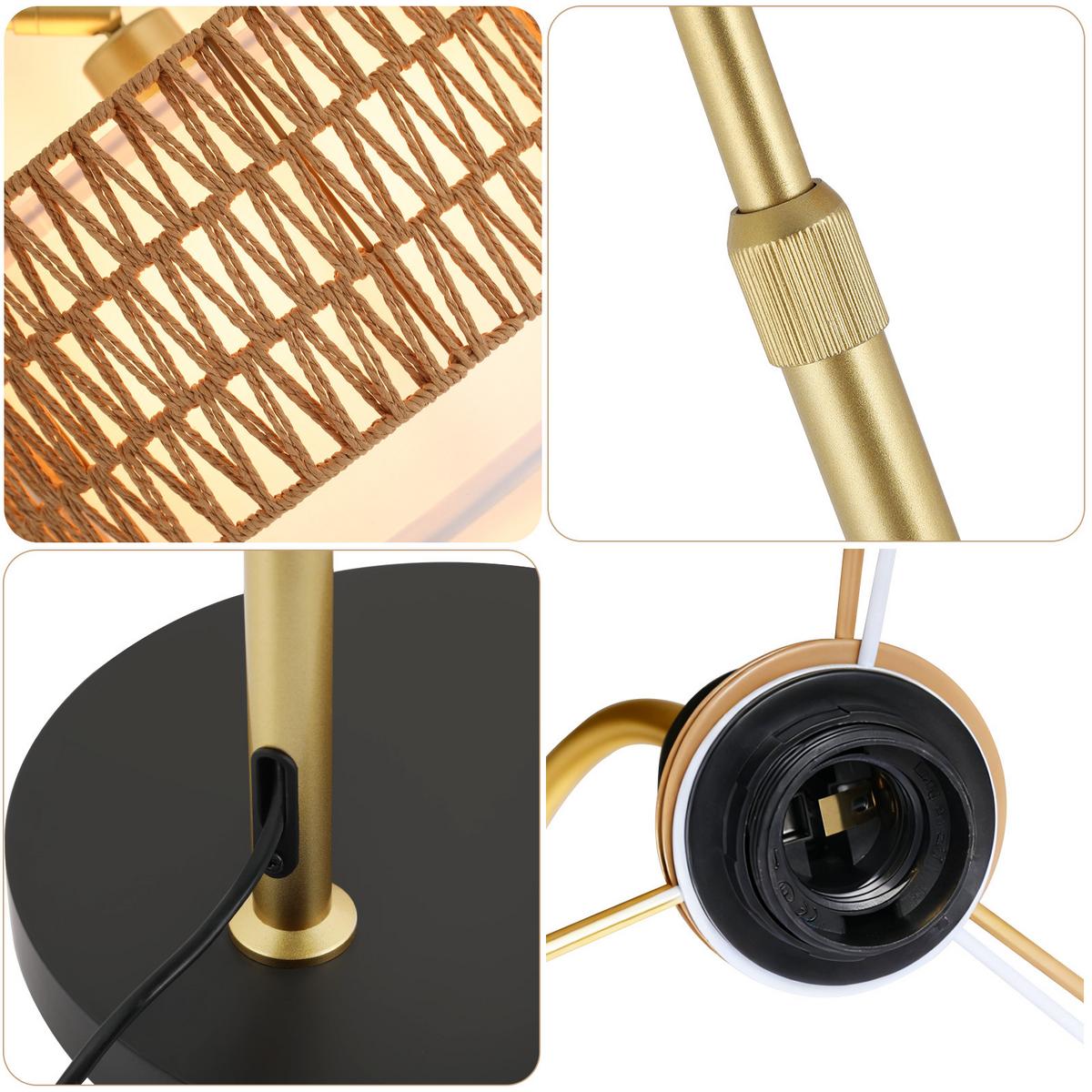 STEHLAMPE Cyrwen 32/19/180 cm - Goldfarben, Metall (32/19/180cm) - ZMH