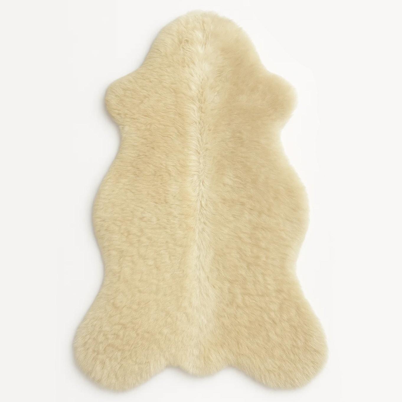 SCHAFFELL Kurzhaar Creme Natur ca. 110 cm - Beige/Creme, Fell (60/110cm) - Provellus
