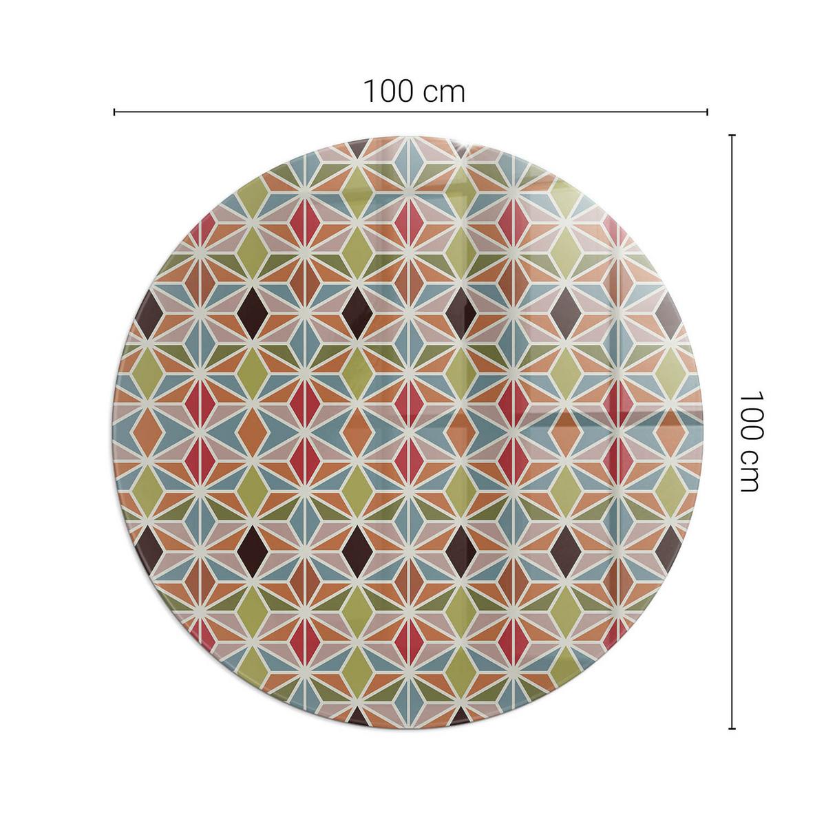 GLASPLATTE für Kamin Ø 100 cm - Braun, Glas (100/100/0.4cm) - TULUP