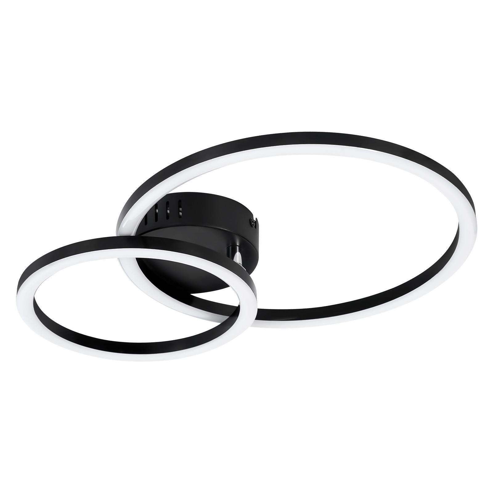 LED DECKENLEUCHTE Lrisal 40.5/30/6.7 cm - Schwarz, Kunststoff (40.5/30/6.7cm) - ZMH