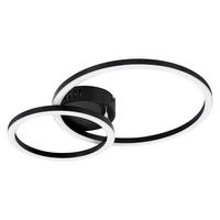 LED DECKENLEUCHTE Lrisal 40.5/30/6.7 cm - Schwarz, Kunststoff (40.5/30/6.7cm) - ZMH