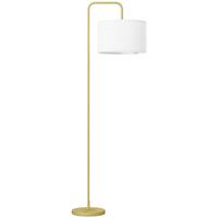 STEHLAMPE Stahl Gold - Weiß, Metall (64/38/163.5cm) - HOMCOM