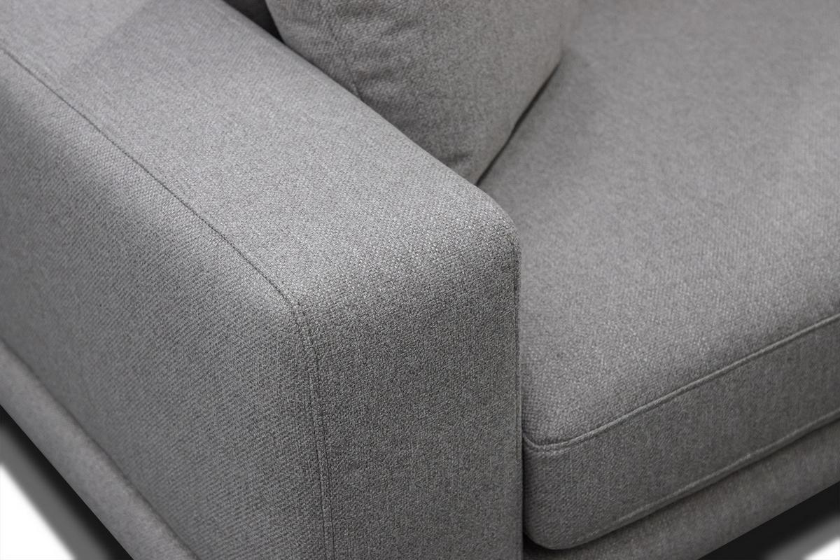 SOFA MEDIOLANE 2,5-Sitzer, grau - Grau, Holzwerkstoff/Textil (203/87/96cm) - Wozimo