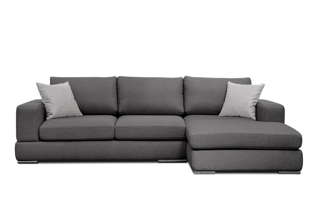 ECKSOFA OTTO 4-Sitzer, dunkelgrau - Dunkelgrau, Holzwerkstoff/Textil (279/159cm) - Wozimo