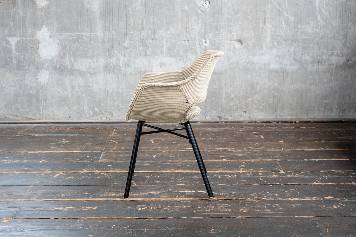ESSZIMMERSTUHL ZAJA Cremeweiß Cord (1er-Set) - Creme, Textil (57/82/59cm) - KAWOLA