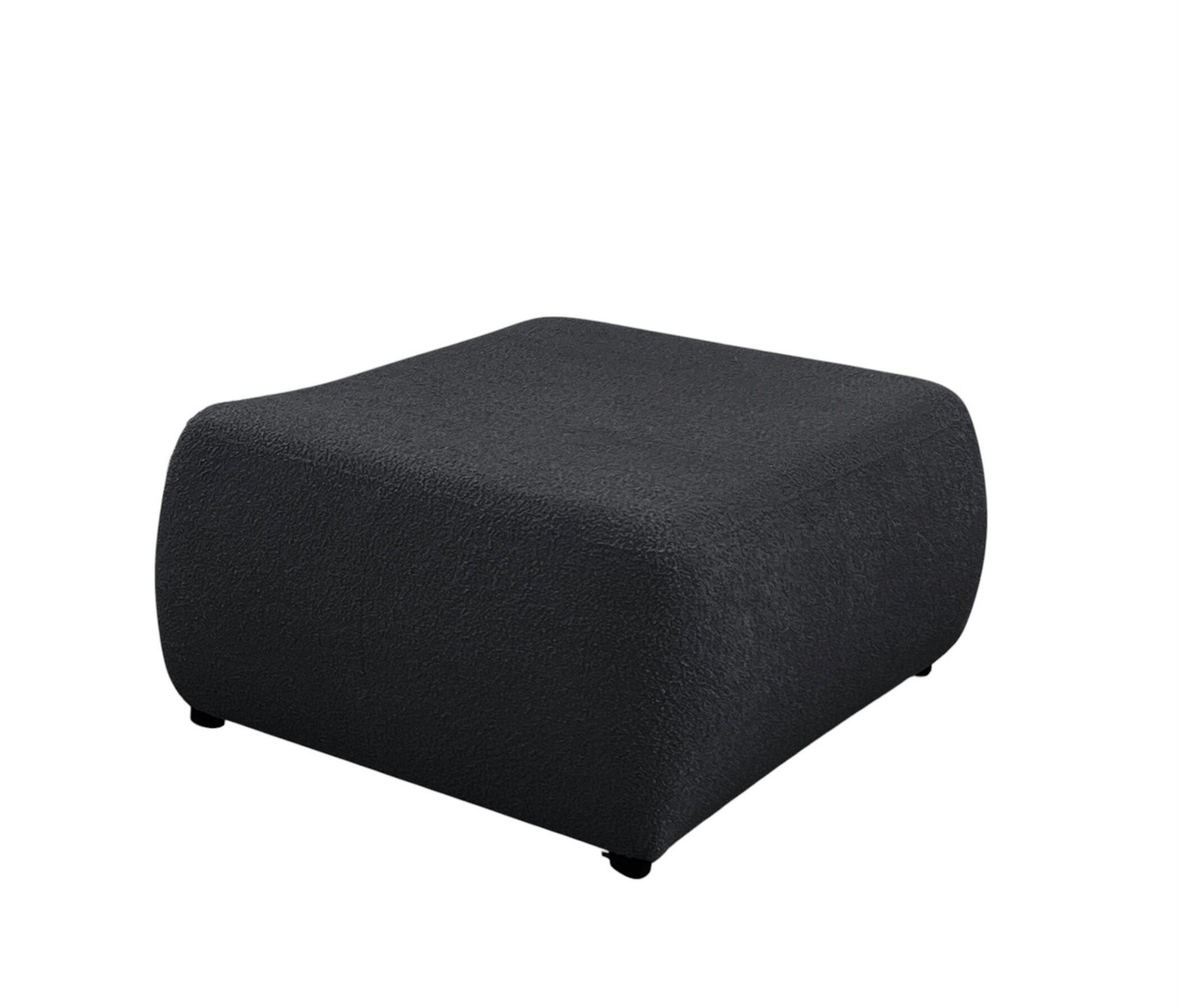 POLSTERHOCKER Anike In Now Or Never - Schwarz, Holzwerkstoff/Textil (98/42/66cm) - Fun Möbel