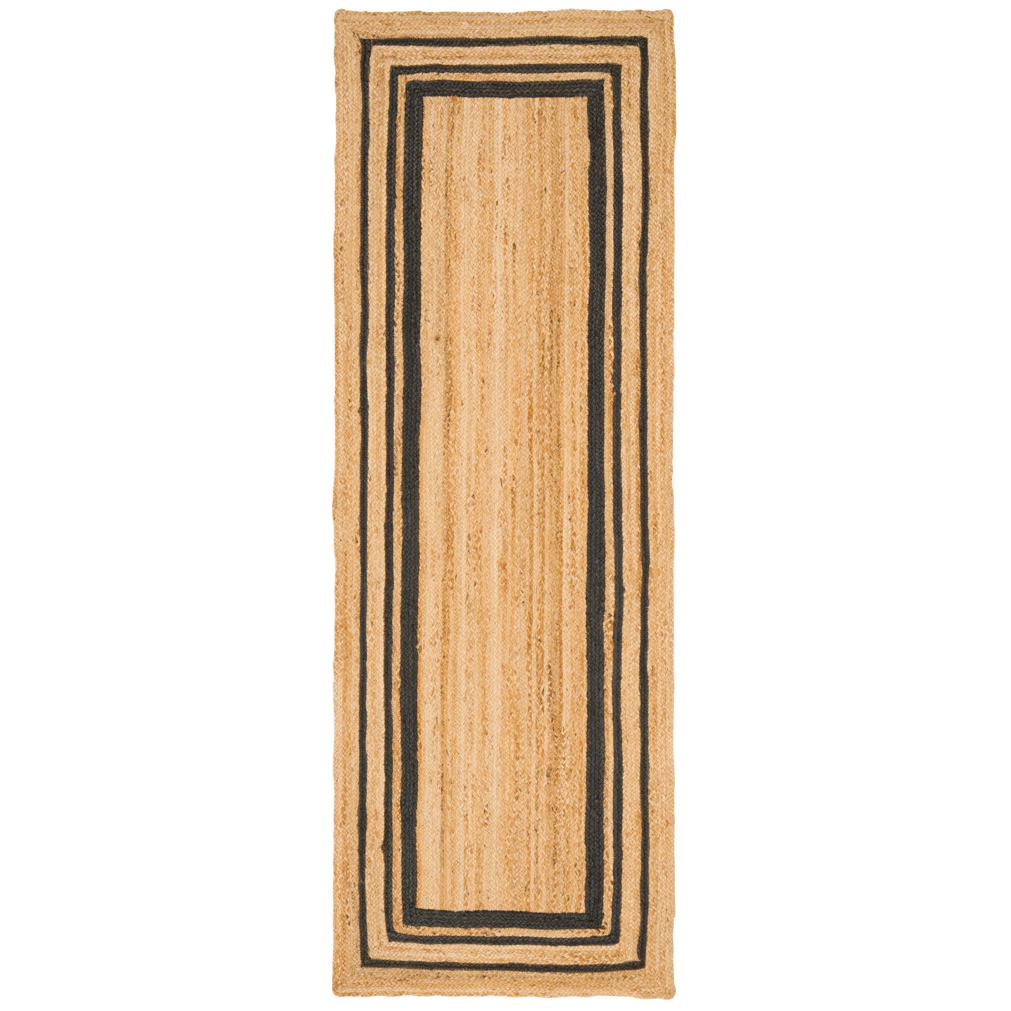 NATURFASER TEPPICH LÄUFER JUTE SALSA - Anthrazit, Textil (80/150cm) - Pergamon