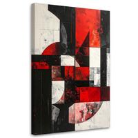 LEINWANDBILD 3D und geometrisch 30x45cm - Rot, Textil (30/45cm) - Feeby