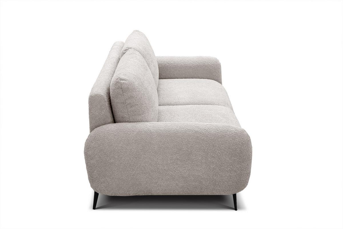 SOFA FEBE 2-Sitzer, ecru - Champagner/Schwarz, Holz/Textil (160/82/96cm) - Wozimo