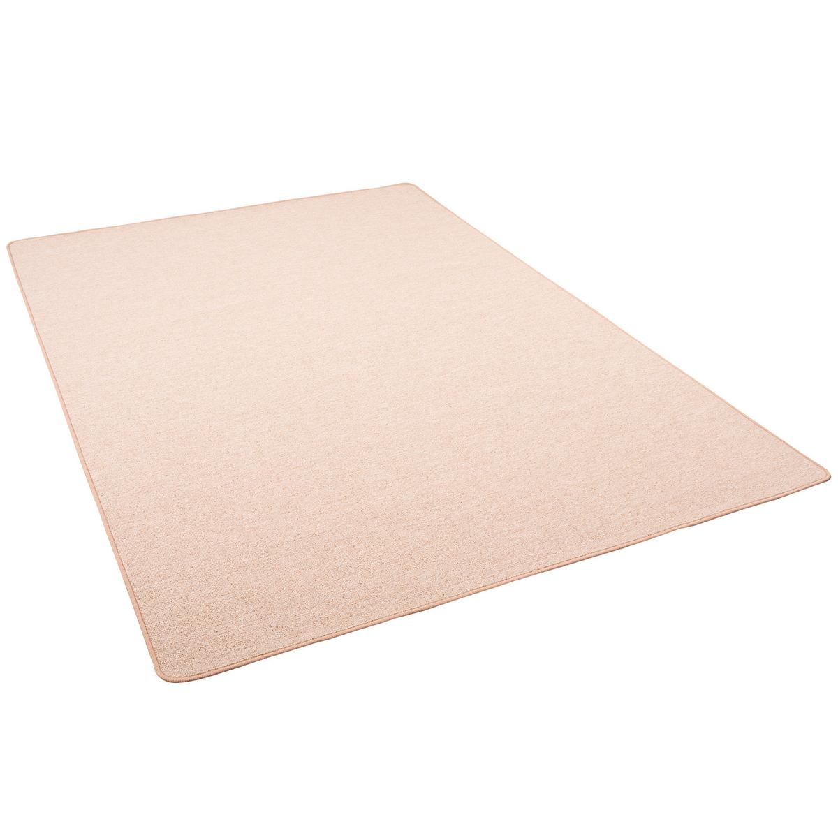 FEINSCHLINGEN VELOUR TEPPICH STRONG - Sandfarben, Textil (133/133cm) - Snapstyle