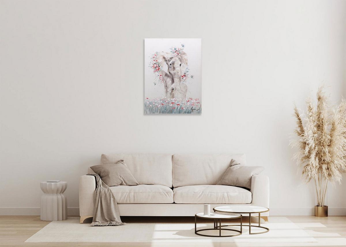 ACRYLBILD HANDGEMALT 75/100 cm - Taupe/Beige, Holz/Textil (75/100cm) - KUNSTLOFT