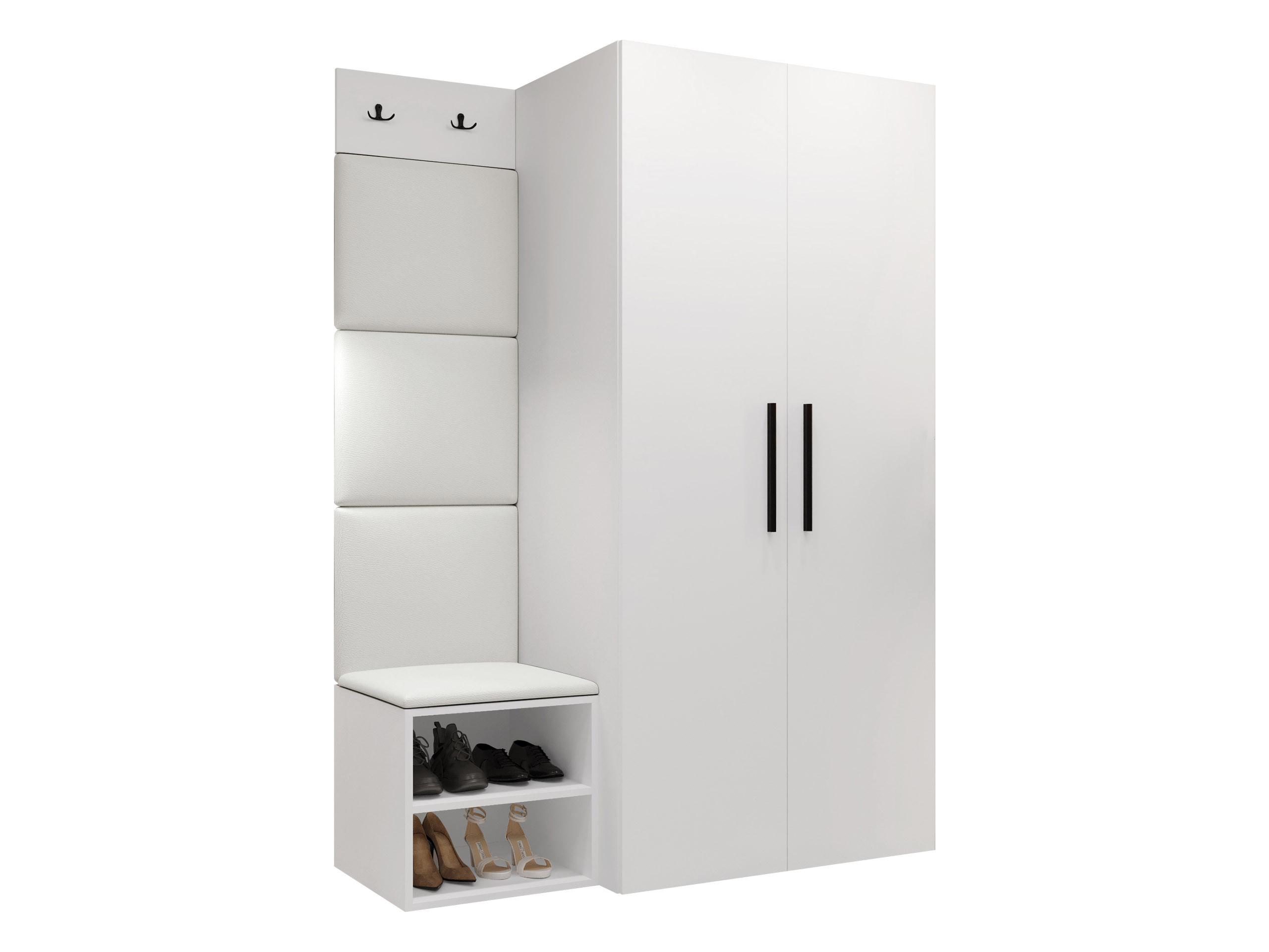 GARDEROBEN-SET Medi IV - Schwarz/Weiß, Holzwerkstoff/Kunststoff (80/191/50cm) - MIRJAN24