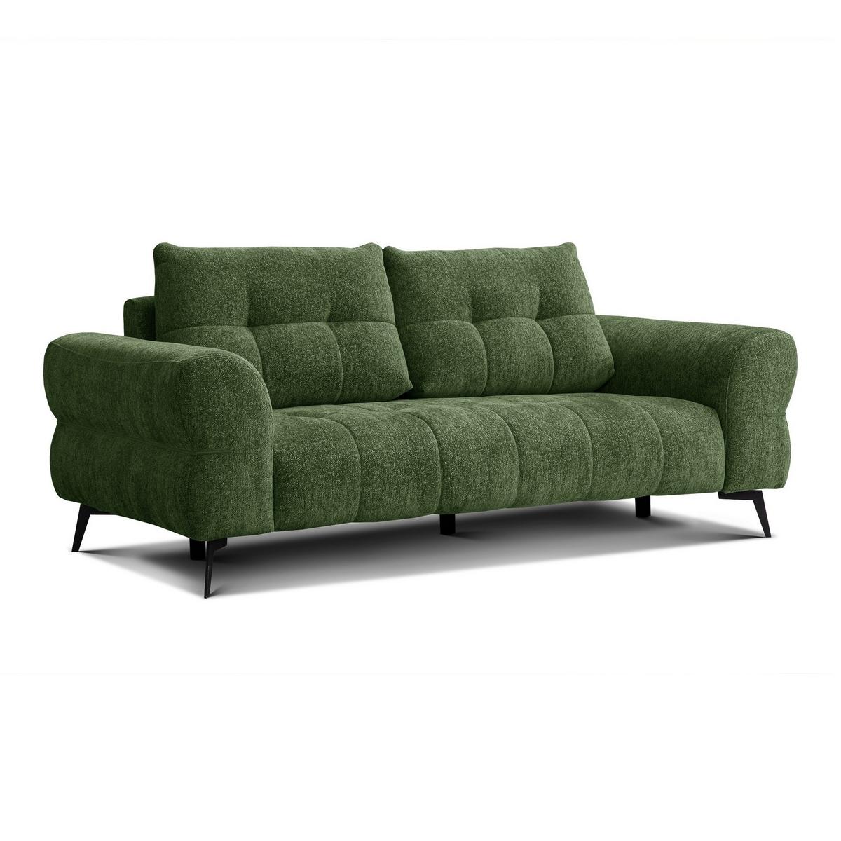 SOFA SALVINI 3-Sitzer, dunkelgrün - Dunkelgrün, Holz/Textil (237/88/99cm) - Wozimo