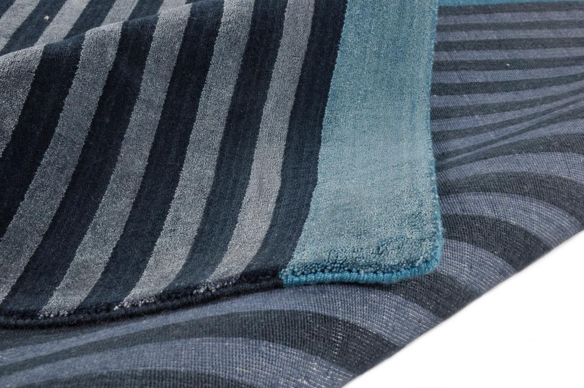 HANDWEBTEPPICH Miami 250x350 cm - Blau, Textil (250/350cm) - THEKO