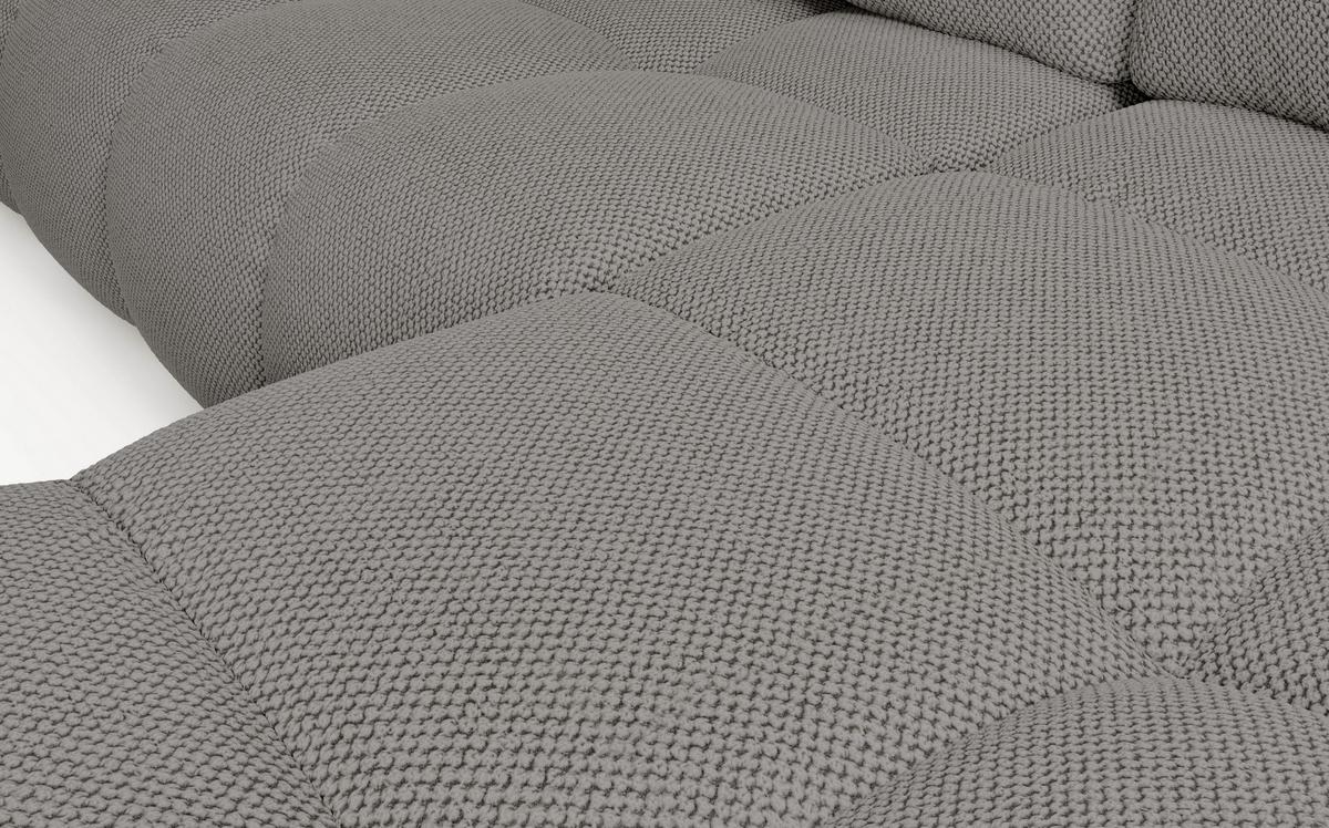 ECKSOFA DUCA R-S Grau Jersey mit Schlaffunktion - Grau, Holz (266.5/266.5cm) - MASSENO