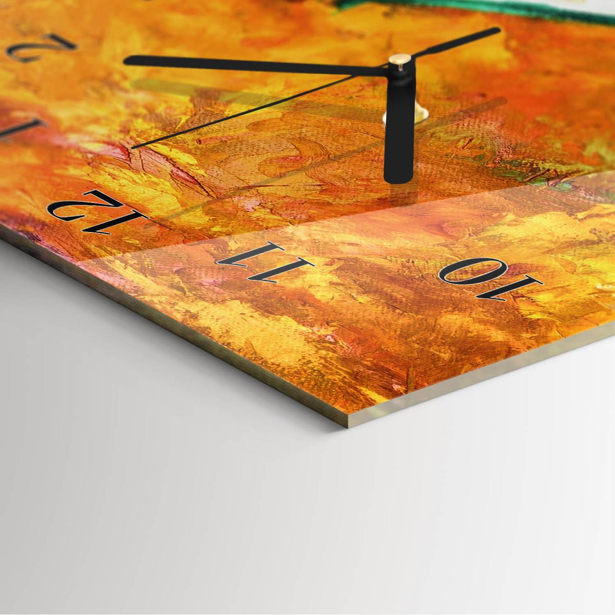 WANDUHR aus Glas 30x60 cm - Łódź - Multicolor, Glas (30/60/0.4cm) - TULUP
