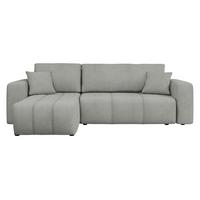 ECKSOFA Furyn Boucle - Schwarz/Grau, Holzwerkstoff/Kunststoff (244/145cm) - MIRJAN24