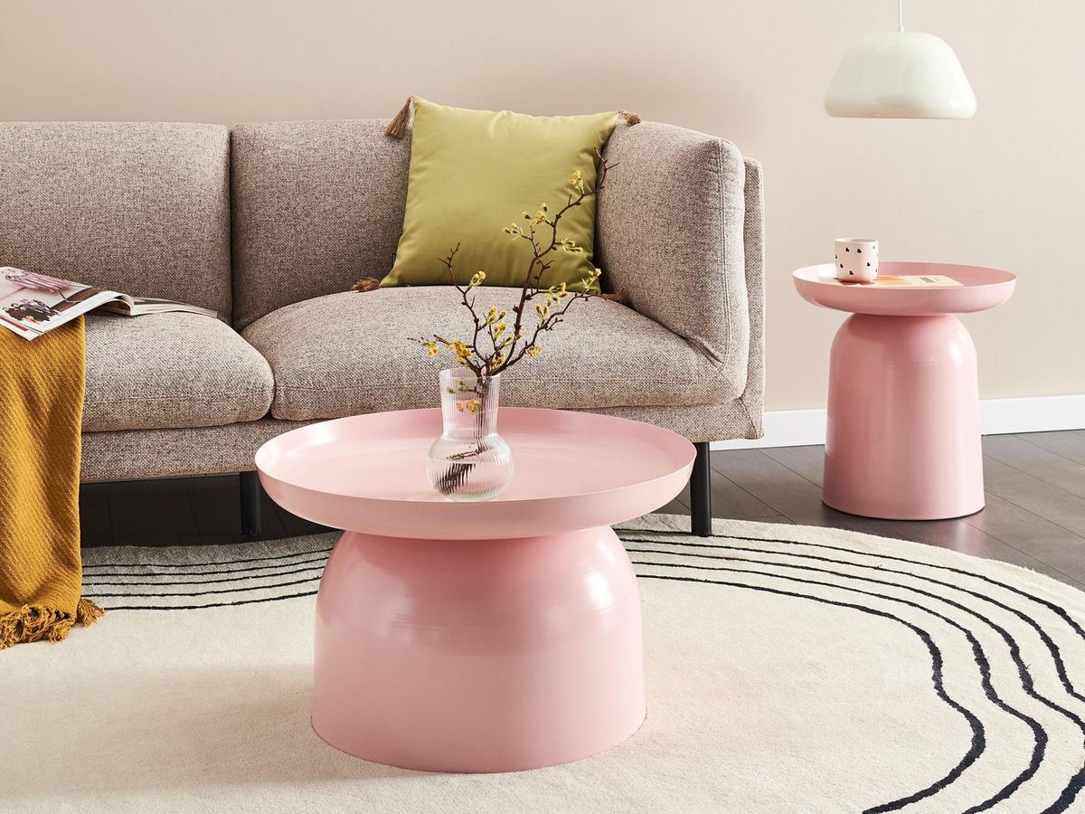 COUCHTISCH Rosa Torrens - Pink, Metall (60/60/36cm) - Beliani