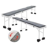 BIERBANKAUFLAGE Filz, 2er Set mit 12 Bodenschonern, Grau, 180/28 cm - Grau, Kunststoff (28/1/180cm) - Dunedesign