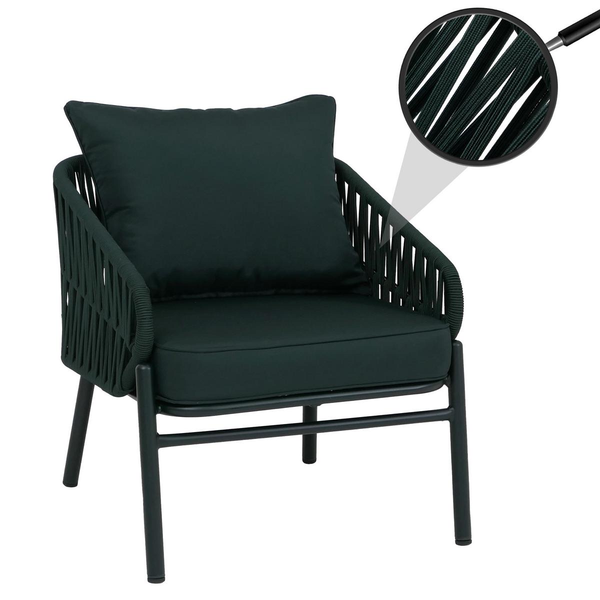 GARTENSTUHL Grün - Grün, Metall (64/67/70cm) - MCW