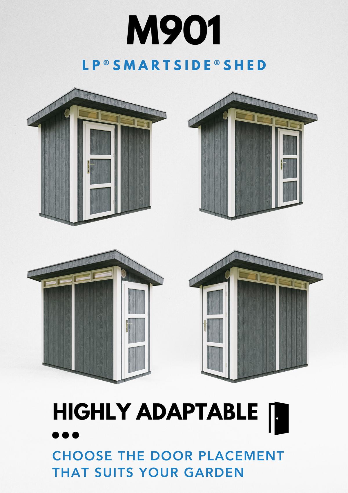 HOLZ-GARTENHAUS basis LP SmartSide 3m² mit B161xL293xH239 cm - M901 - TUNDRA GREY - Grau, Holz (294/239/161cm) - Timbela