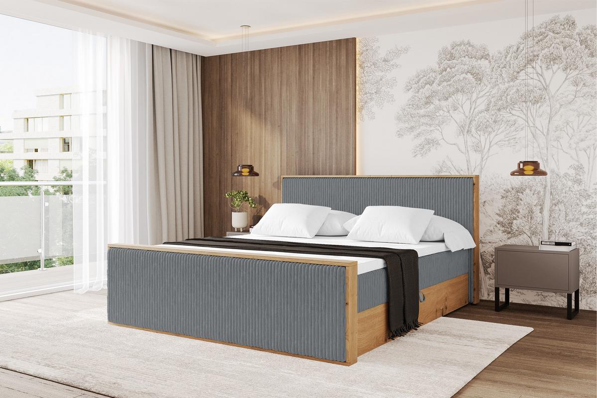 BOXBETT LOLLI9 -Z 180x200 - H3 Dunkelgrau - Dunkelgrau, Holzwerkstoff (180/200cm) - ALTDECOR