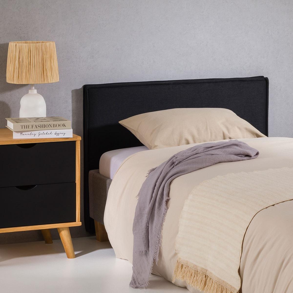 KOPFTEIL ANISA 90x190 cm schwarz - Schwarz, Textil (91/69/6cm) - IDIMEX