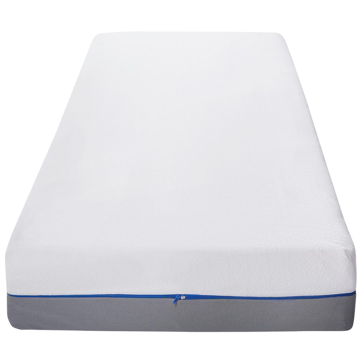 MATRATZE Memory Foam mittelfest 80/200/20 cm Glee - Weiß, Textil (80/200cm) - Beliani