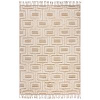 WOLLTEPPICH mit Fransen COPSE, geometrisch, Beige, 200 x 290 cm - Beige, Textil (290/200cm) - KADIMA DESIGN