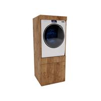 WASCHMASCHINENSCHRANK Retro 162/63/67cm - Braun, Holzwerkstoff (63/162/67cm) - CraftPAK