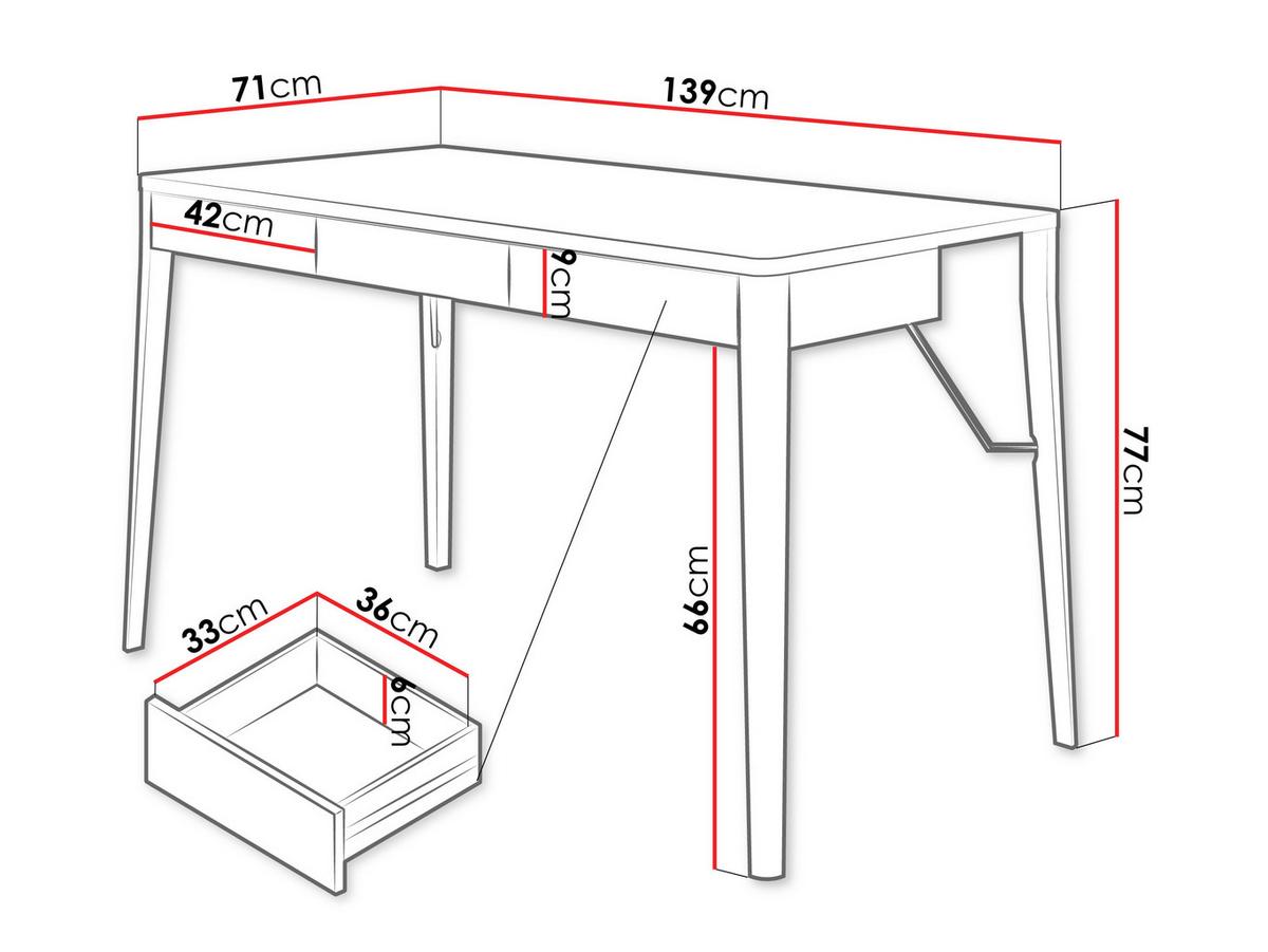 SCHREIBTISCH Match 3S MK01 - Eichefarben/Beige, Holz/Holzwerkstoff (139/71/77cm) - MIRJAN24