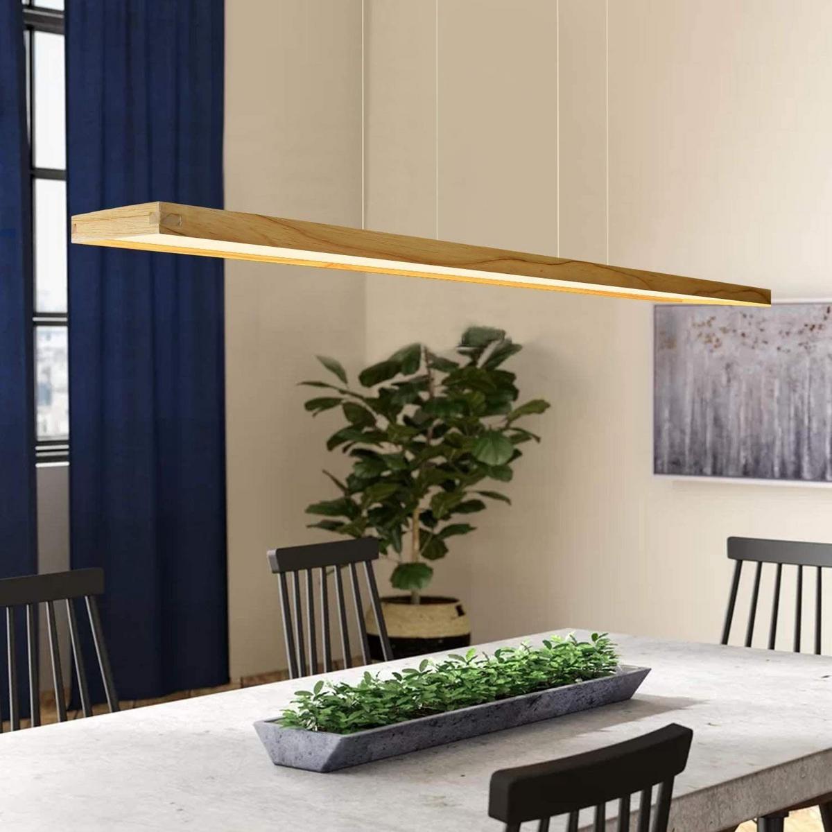 LED PENDELLEUCHTE Zenobia 100/3/17 cm - Braun, Holz (100/3/17cm) - Nettlife