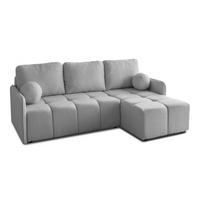 AUSZIEHBARES Ecksofa GAMMA mit Schlaffunktion Quelle 83 - Grau, Textil (217/145cm) - Lookway