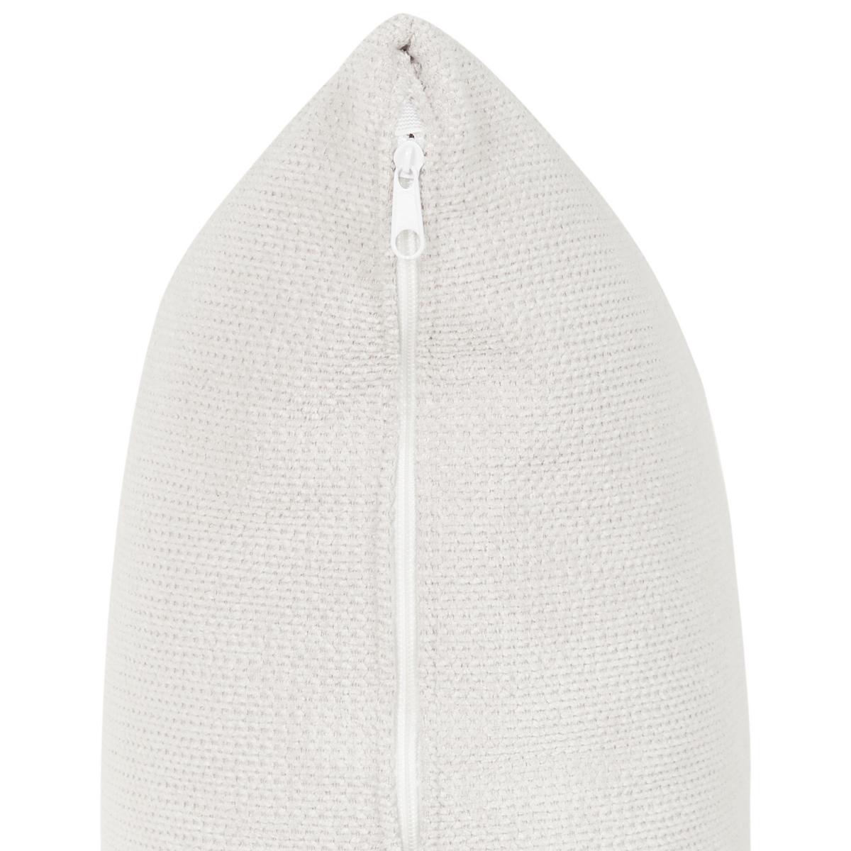ECKFSOFA 5-Sitzer Stoff Cremeweiß linksseitig Lofoten - Creme/Schwarz, Textil (350/187cm) - Beliani