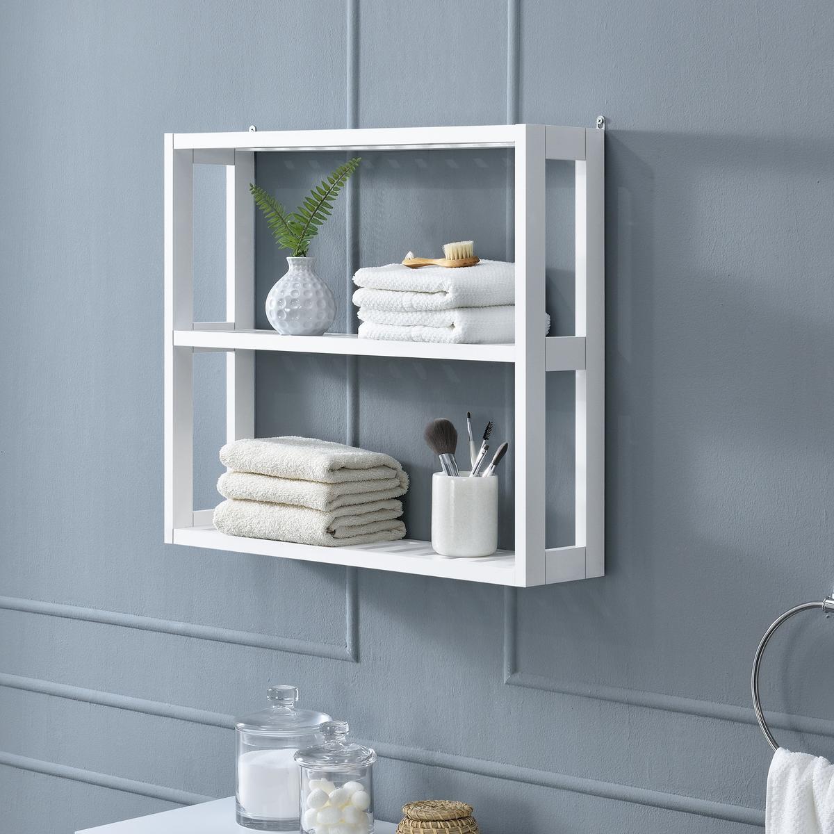 BADEZIMMERREGAL Anderlecht - Weiß, Holzwerkstoff (60/54/15cm) - [en.casa]