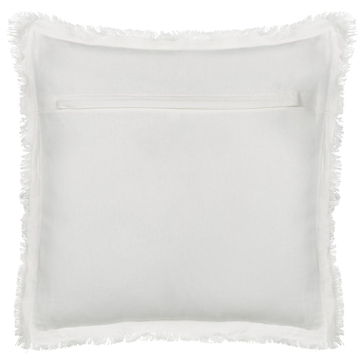 DEKOKISSEN 2er-Set Weiß 45/45 cm Cyanotis - Weiß/Grün, Textil (45/45cm) - Beliani