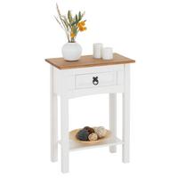 KONSOLENTISCH CAMPO weiß/braun - Weiß/Braun, Holz (32/53/73cm) - CARO-Möbel