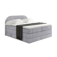 BOXSPRINGBETT mit Matratze und Lattenrost - NOX KING-120x200 - Grau Monolith - Grau, Holzwerkstoff (120/200cm) - ALTDECOR