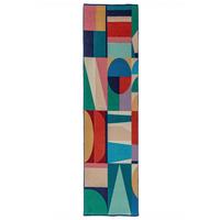 WOLLTEPPICH DAHLIA, geometrisch, aus Wolle, Bunt, 80 x 300 cm - Multicolor, Textil (300/80cm) - KADIMA DESIGN